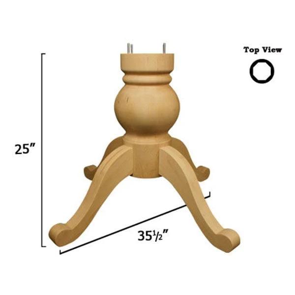 Shallowford Table Pedestal Kit - Species:Maple Soft